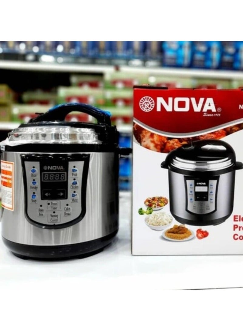 NOVA Multi-Function Pressure Cooker NRC-964P8, Electric 8-in-1 Programmable Cooker, Fast Cooking for Rice, Stew, Soup & More, Keep Warm, Safety Features, Easy Clean - Image 1